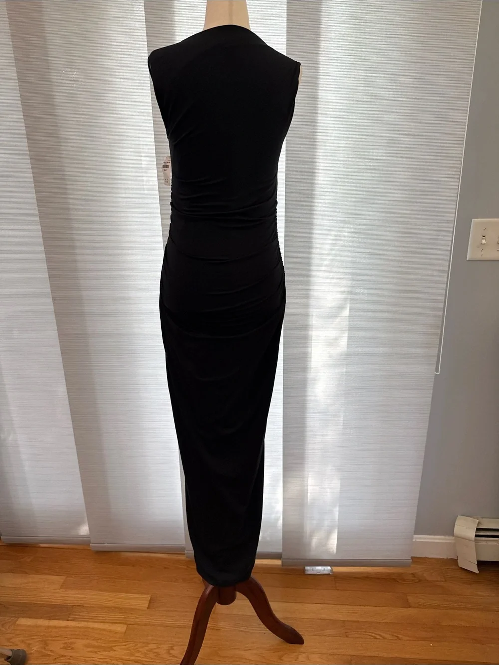 Abercrombie & Fitch Black Square-Neck Maxi dress with Cap Shoulders